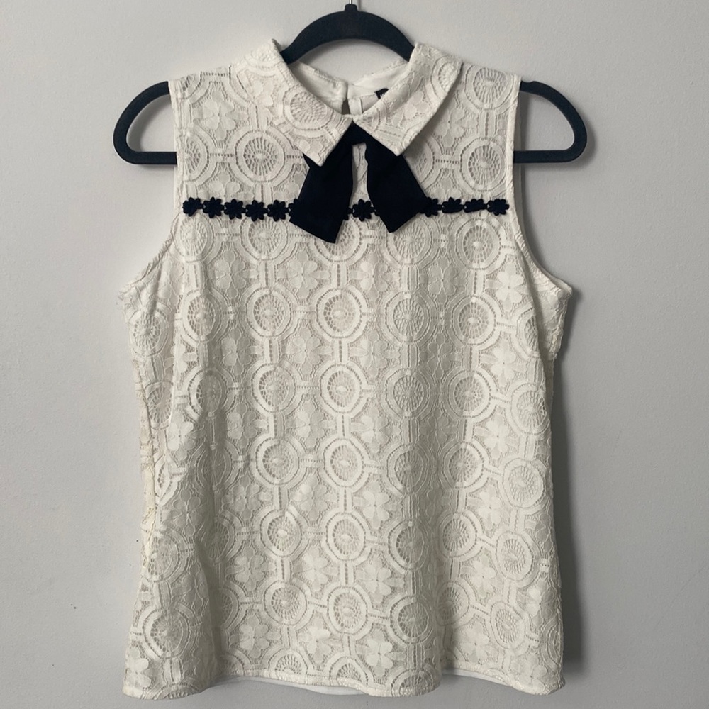 Karl Lagerfeld lace short sleeve shirt